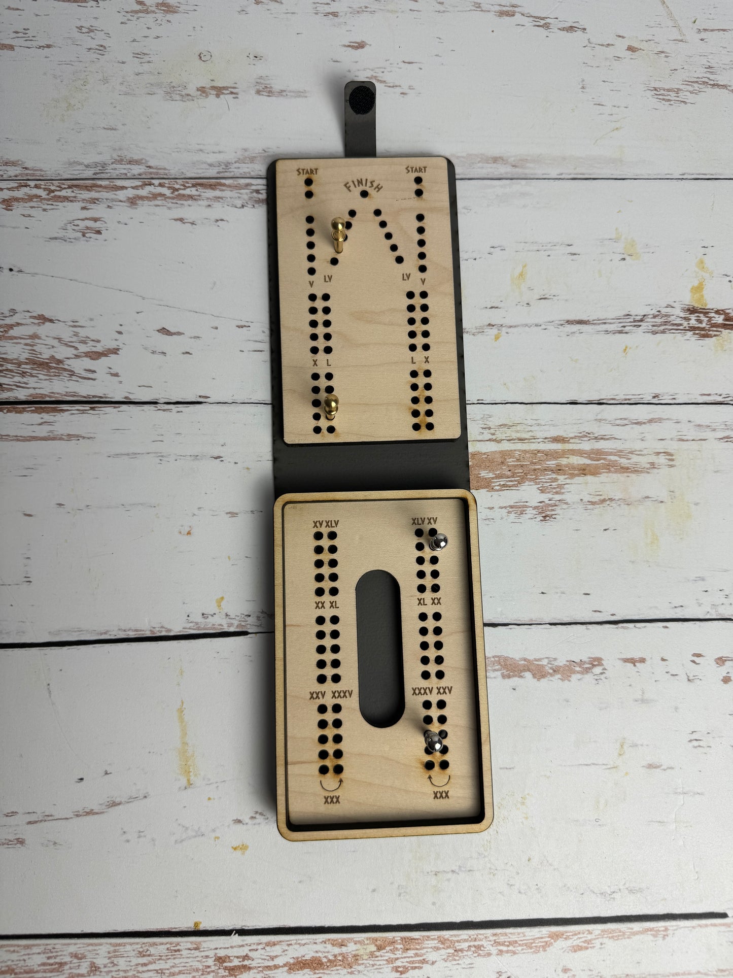 Folding Cribbage Board - Dolphins