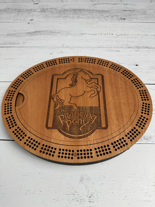 The Prancing Pony cribbage board