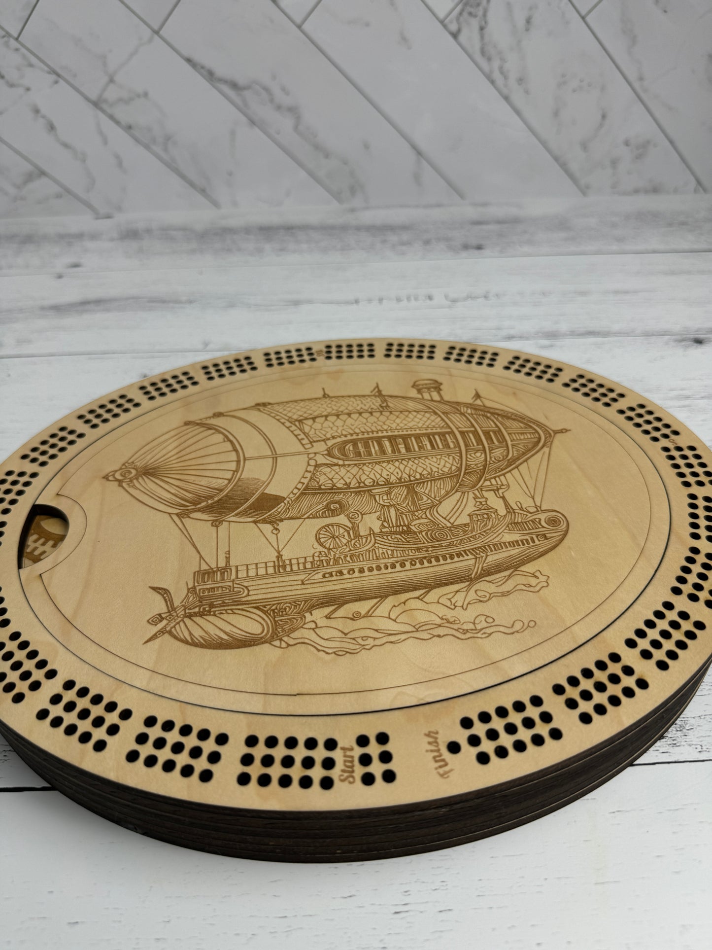 Steam Punk Cribbage Board