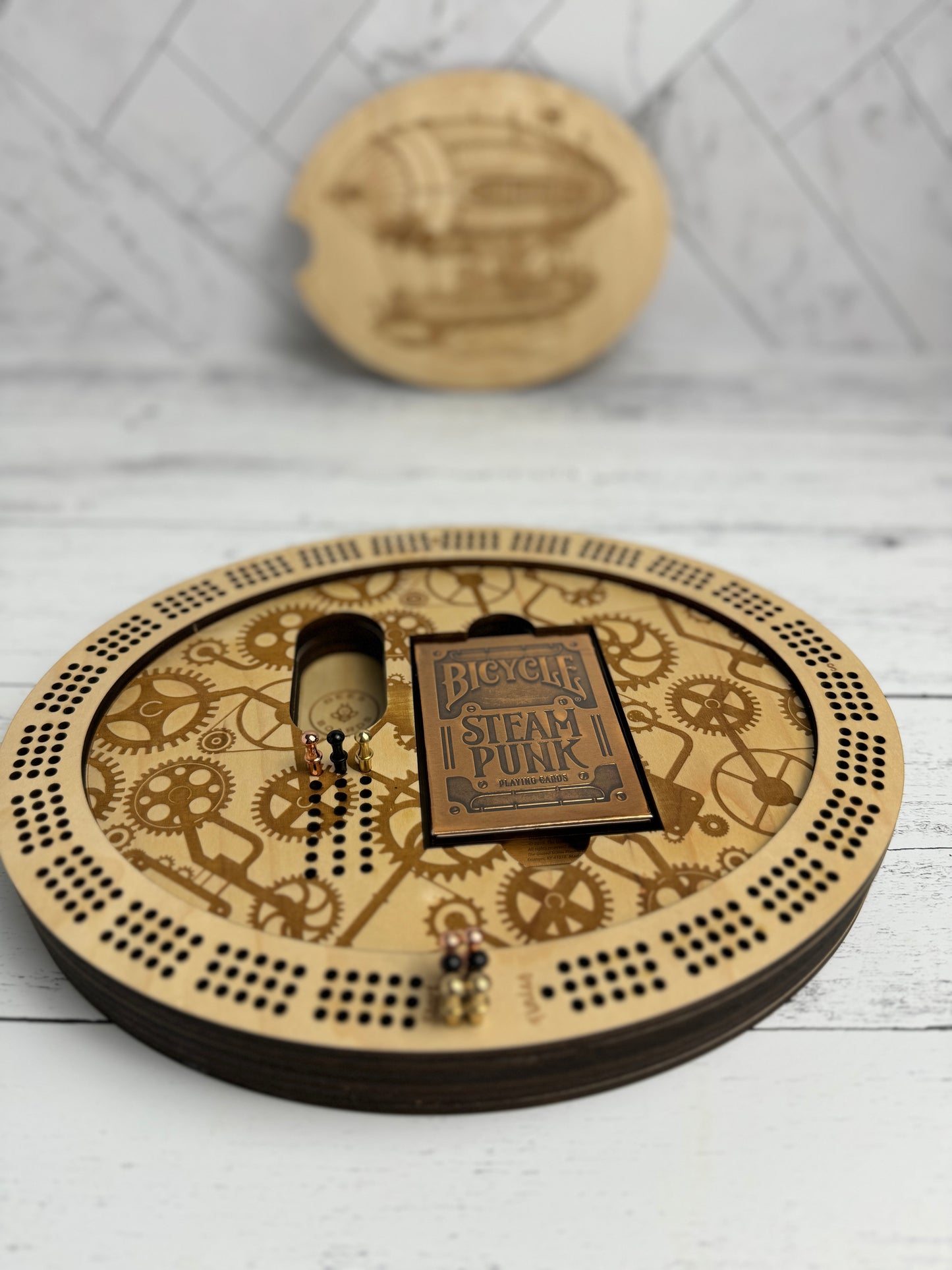 Steam Punk Cribbage Board