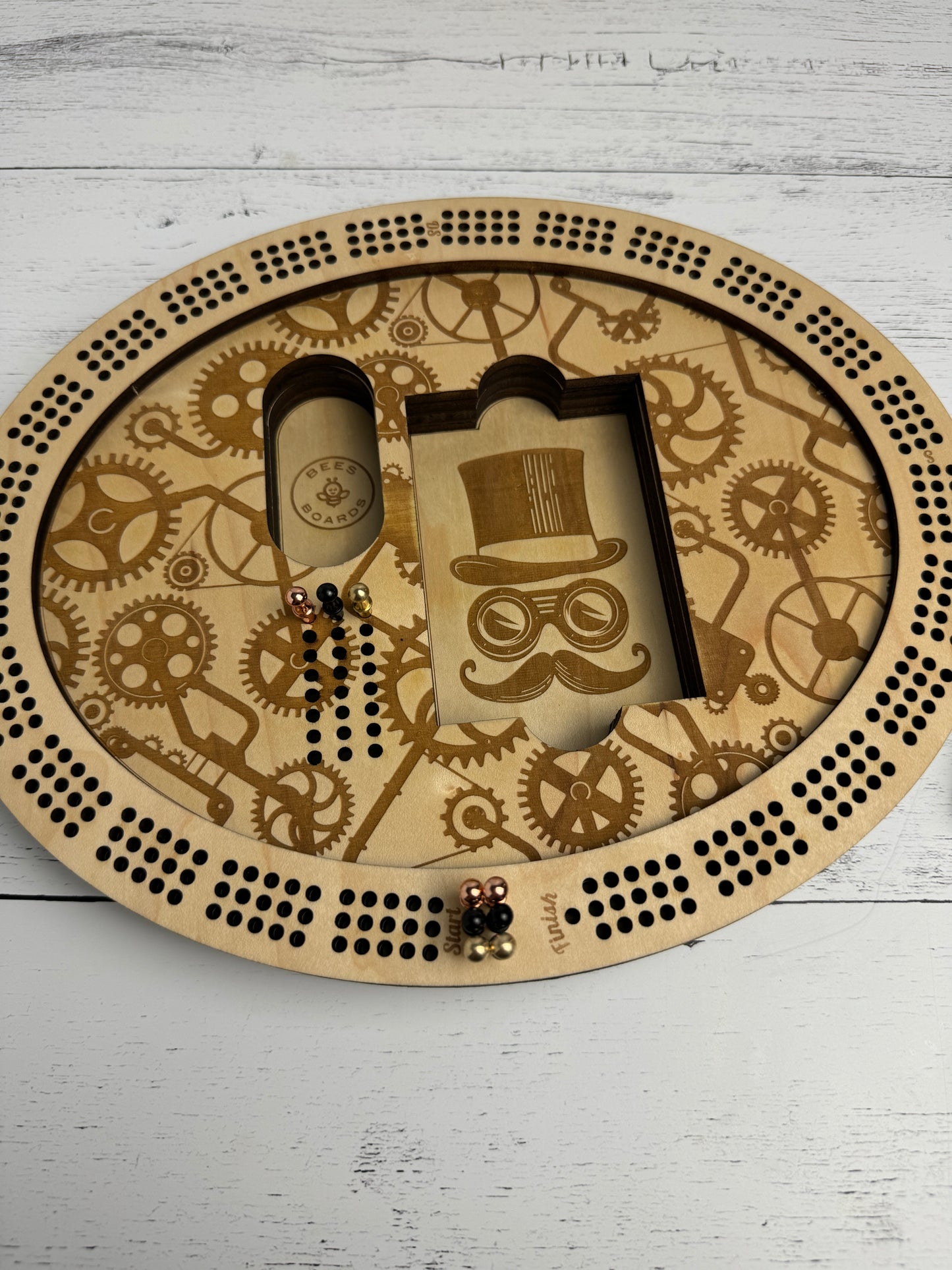 Steam Punk Cribbage Board