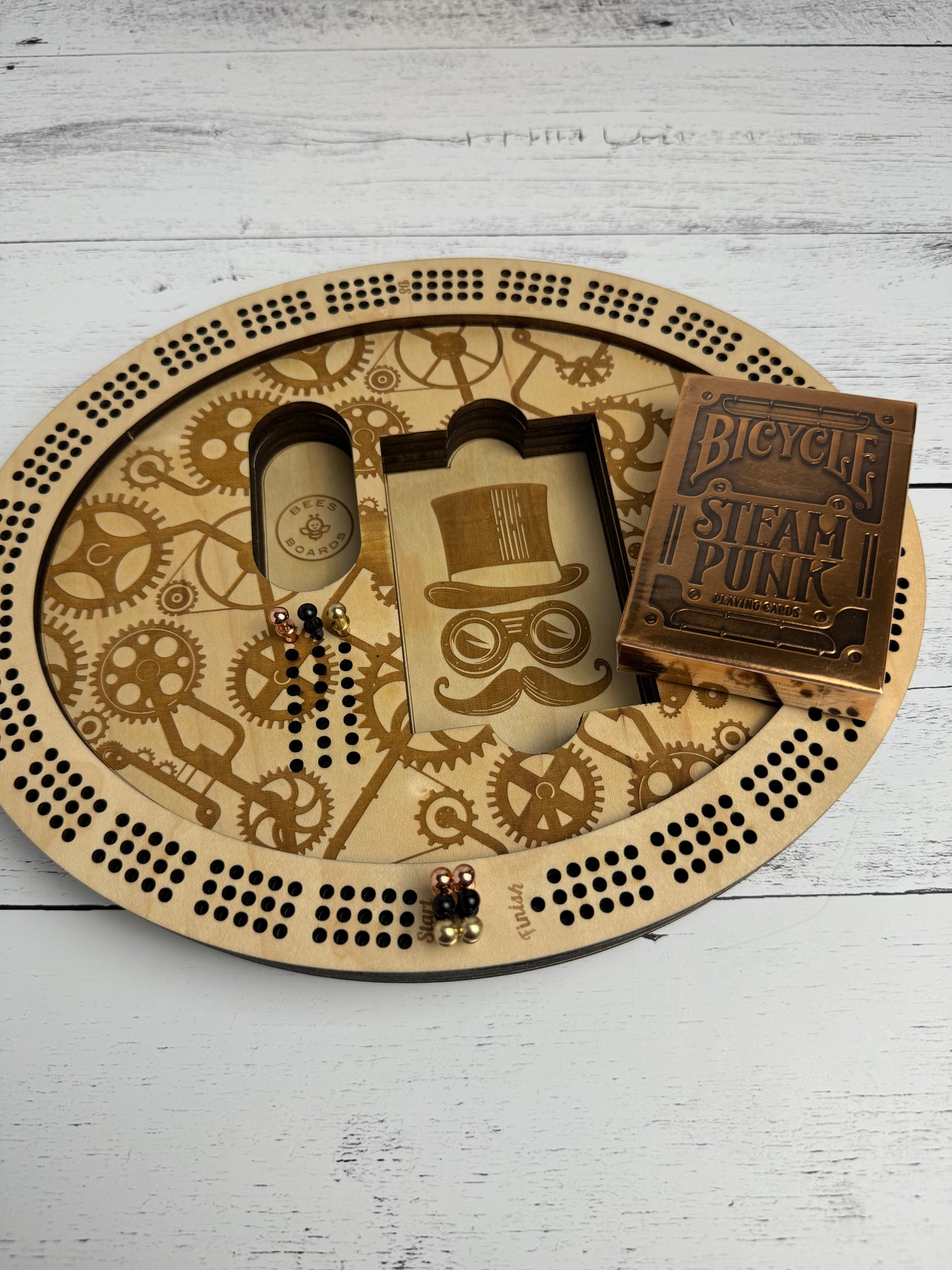 Steam Punk Cribbage Board