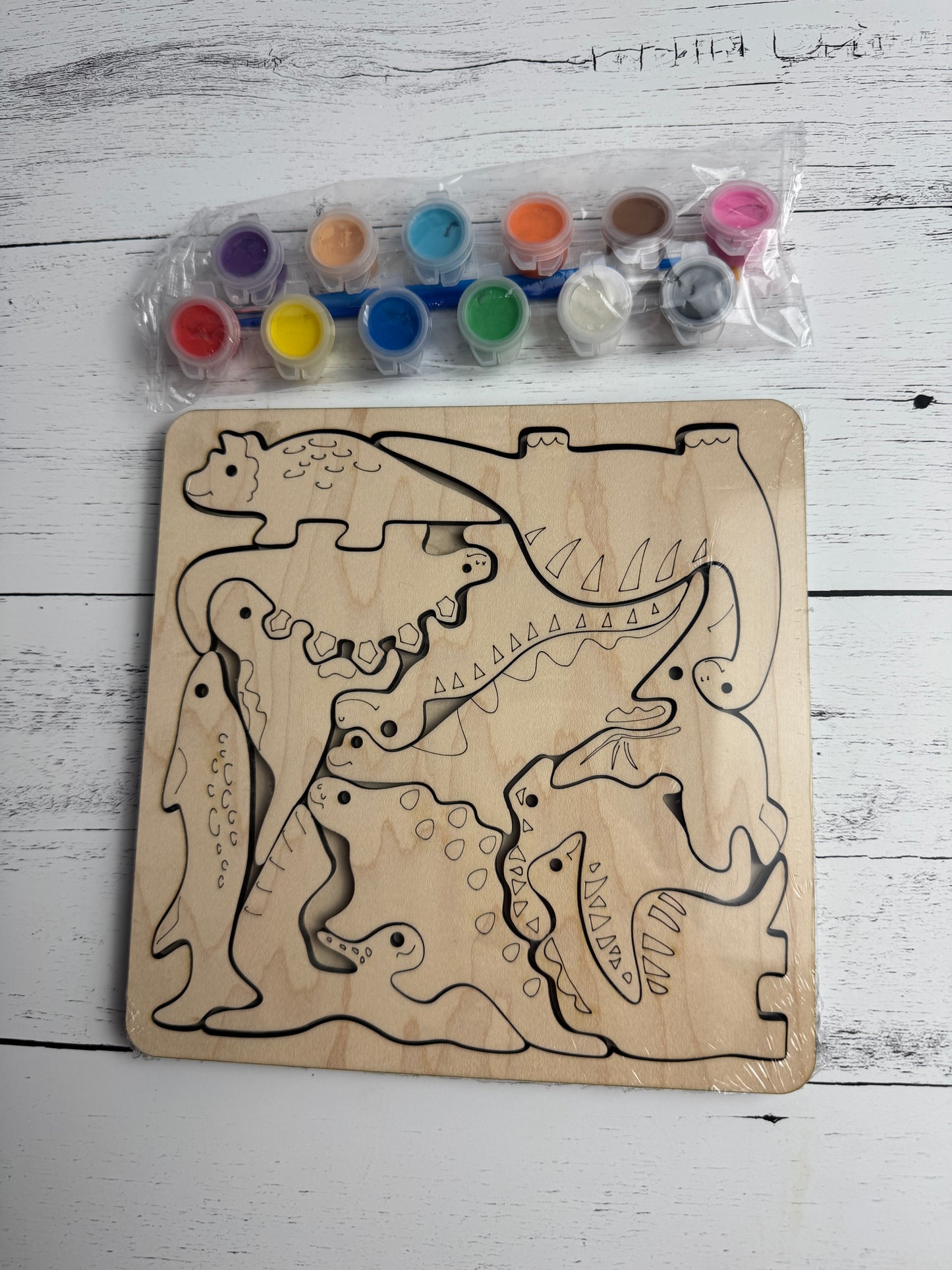 Kids' Wooden Adventure Puzzle - Exciting Dinosaurs