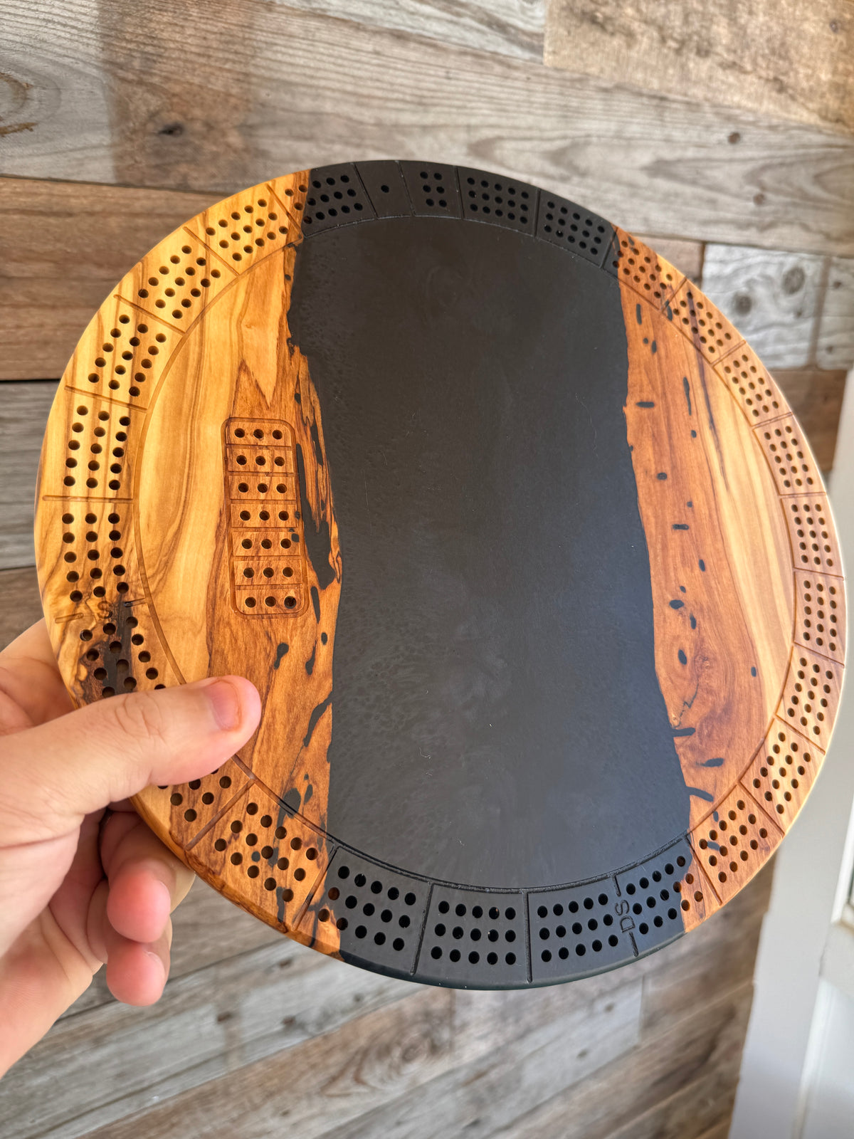 Small Table Cribbage Cribbage: Deluxe Small Round #13 – Bees Boards MA