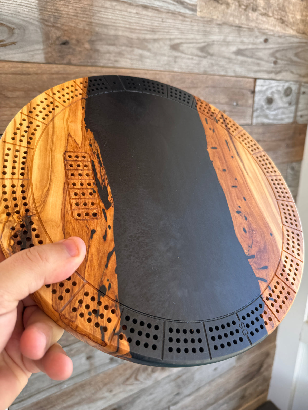 Small Table Cribbage Cribbage: Deluxe Small Round #13 – Bees Boards MA