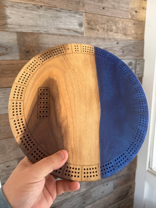 Small Round Cribbage Board #10