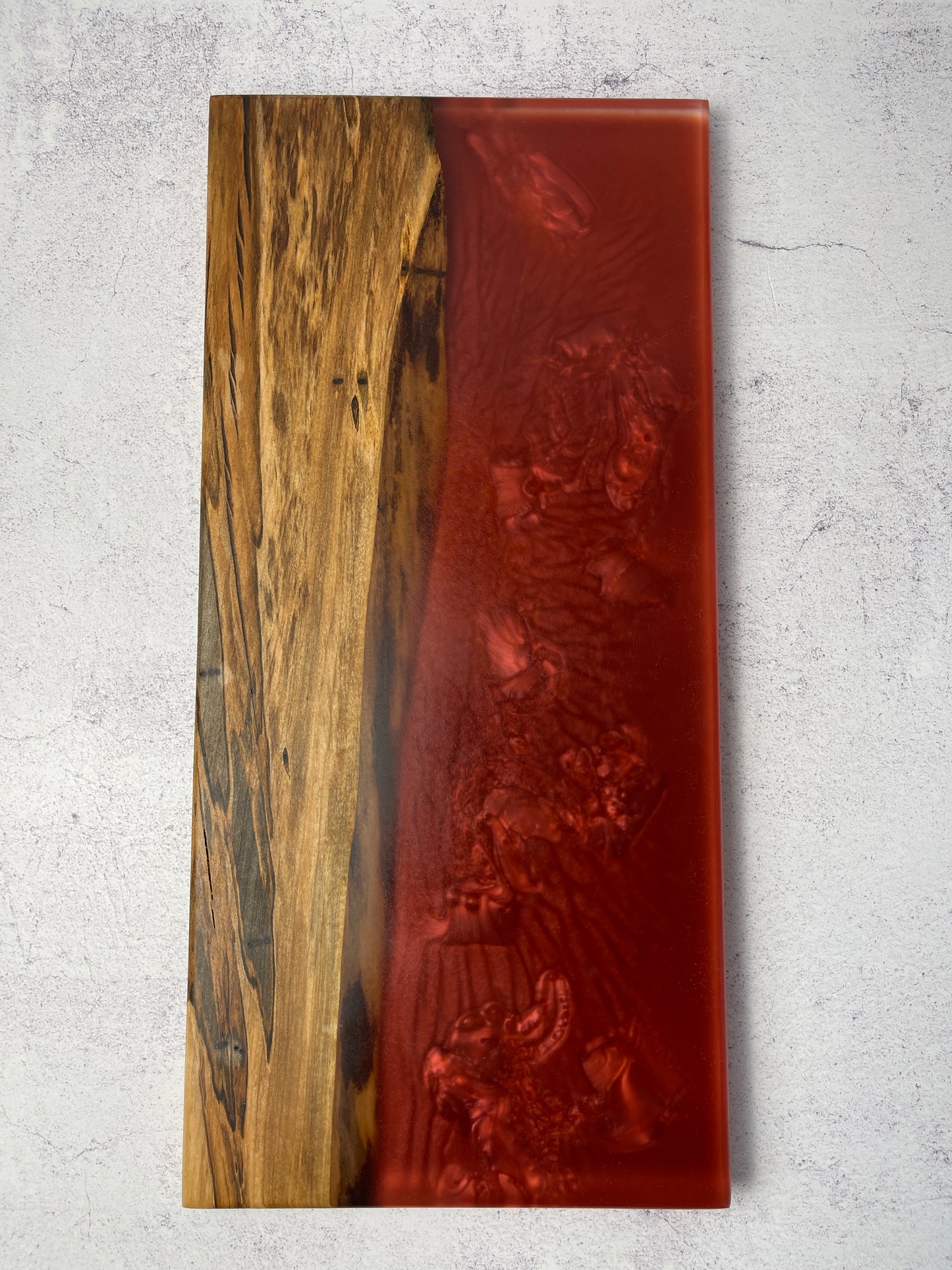 Spalted Maple and red epoxy charcuterie / serving tray