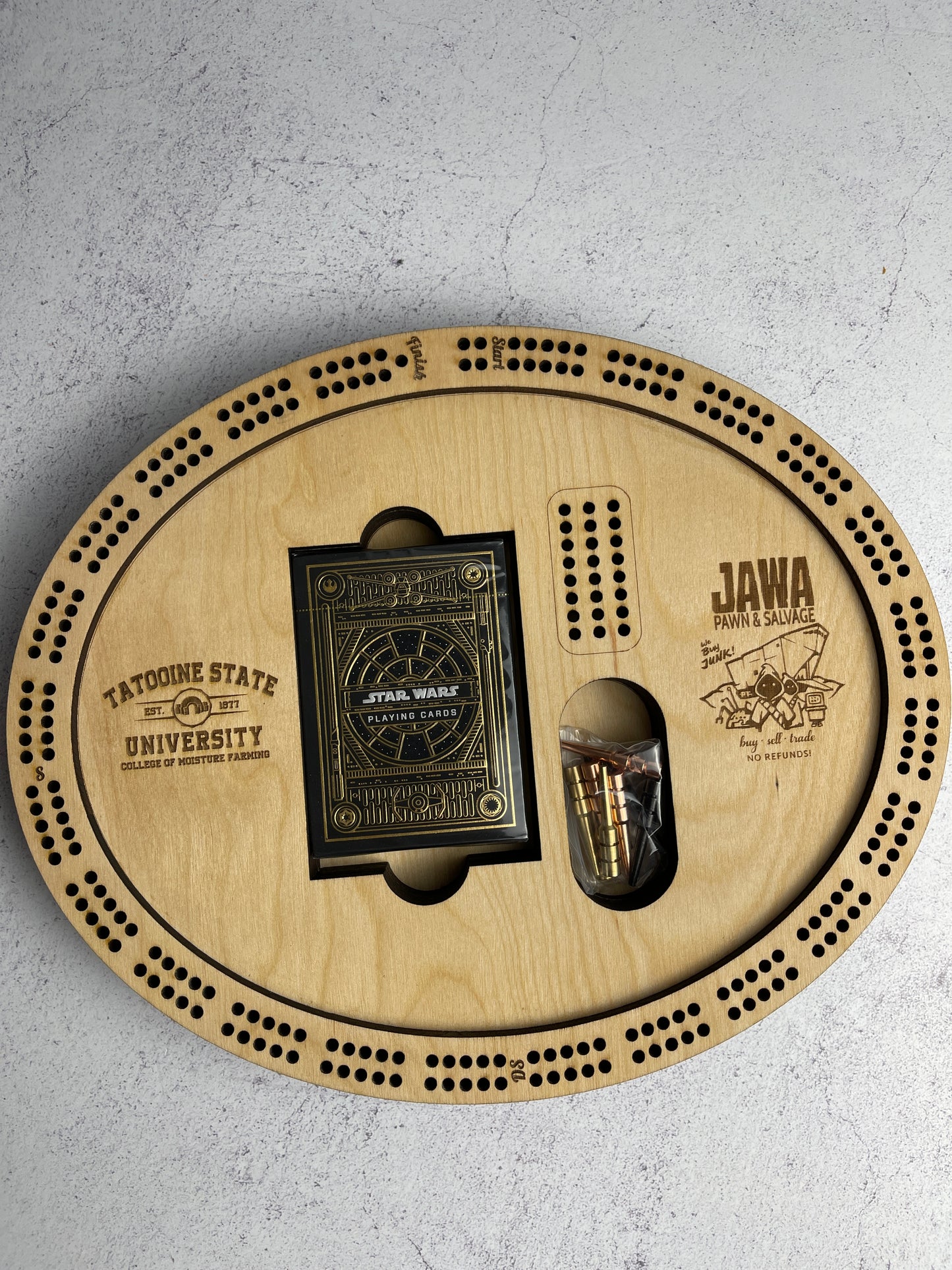 Mos Eisley Cantina cribbage board