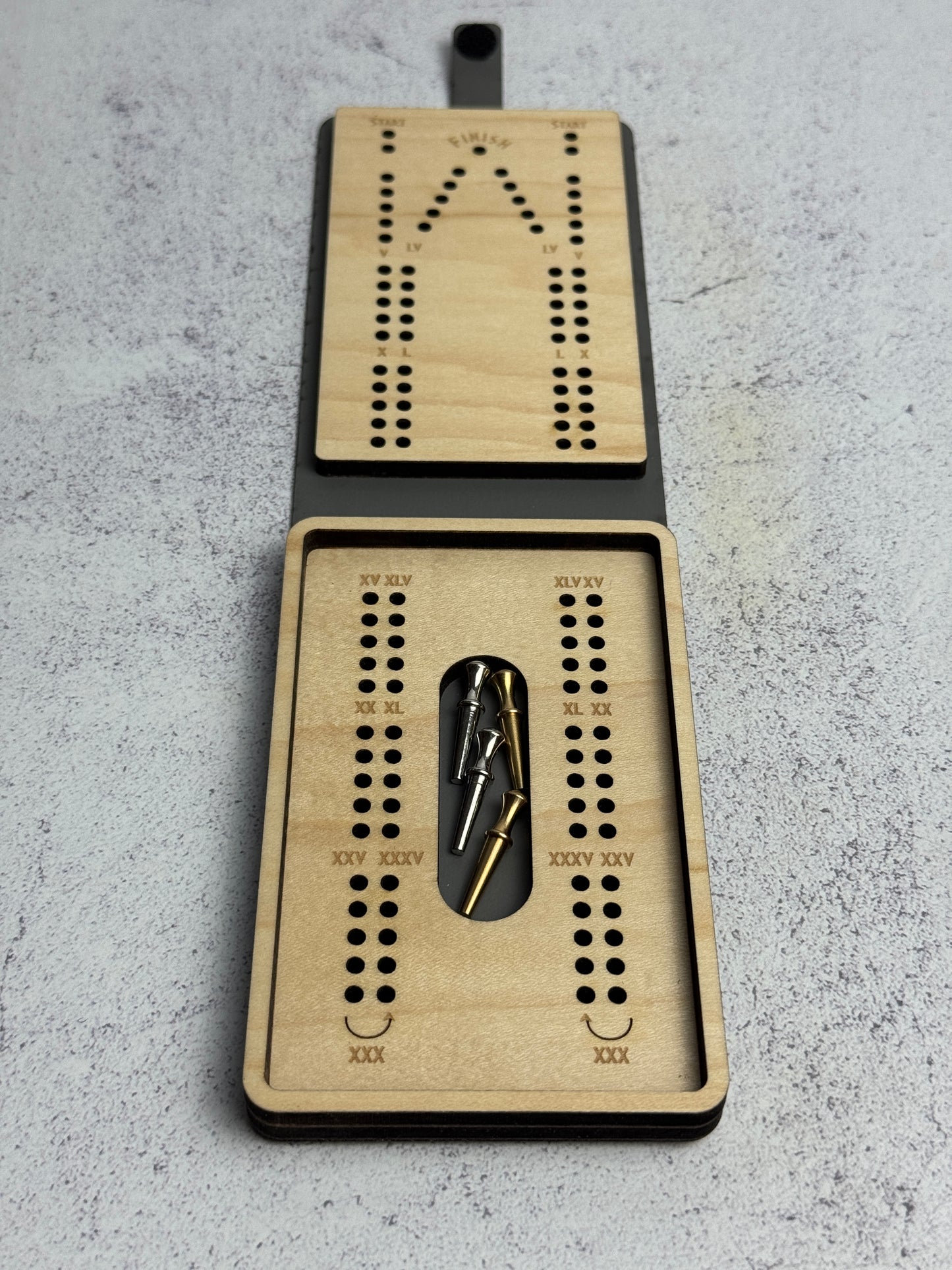 Folding Cribbage Board - Vintage Bus