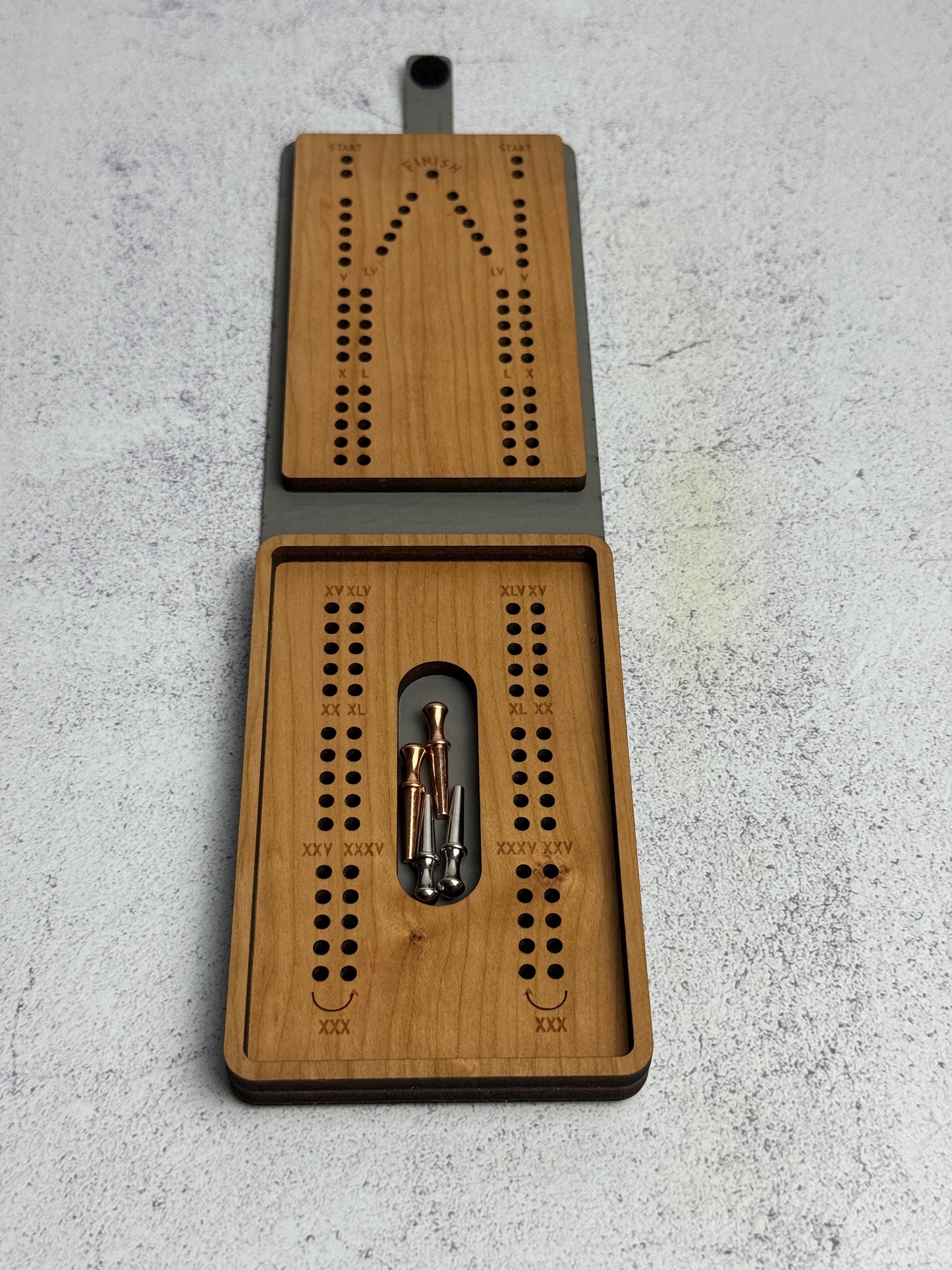 Folding Cribbage Board - Vintage Bus