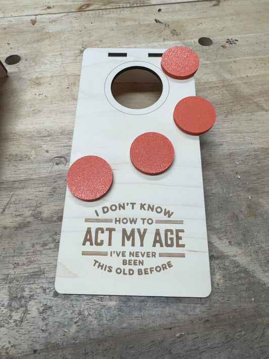 Table Top Cornhole - Act My Age