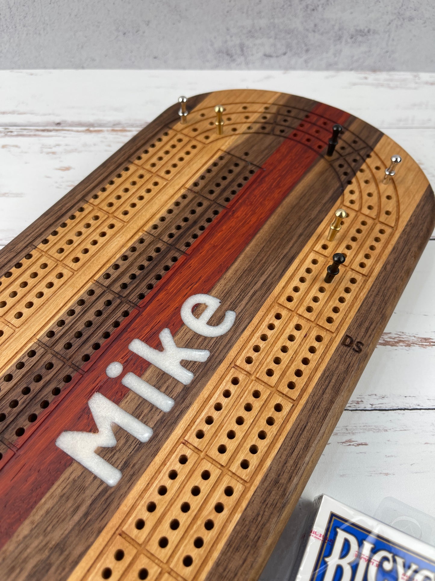 Custom Hardwood Cribbage Board - Designed to your specification
