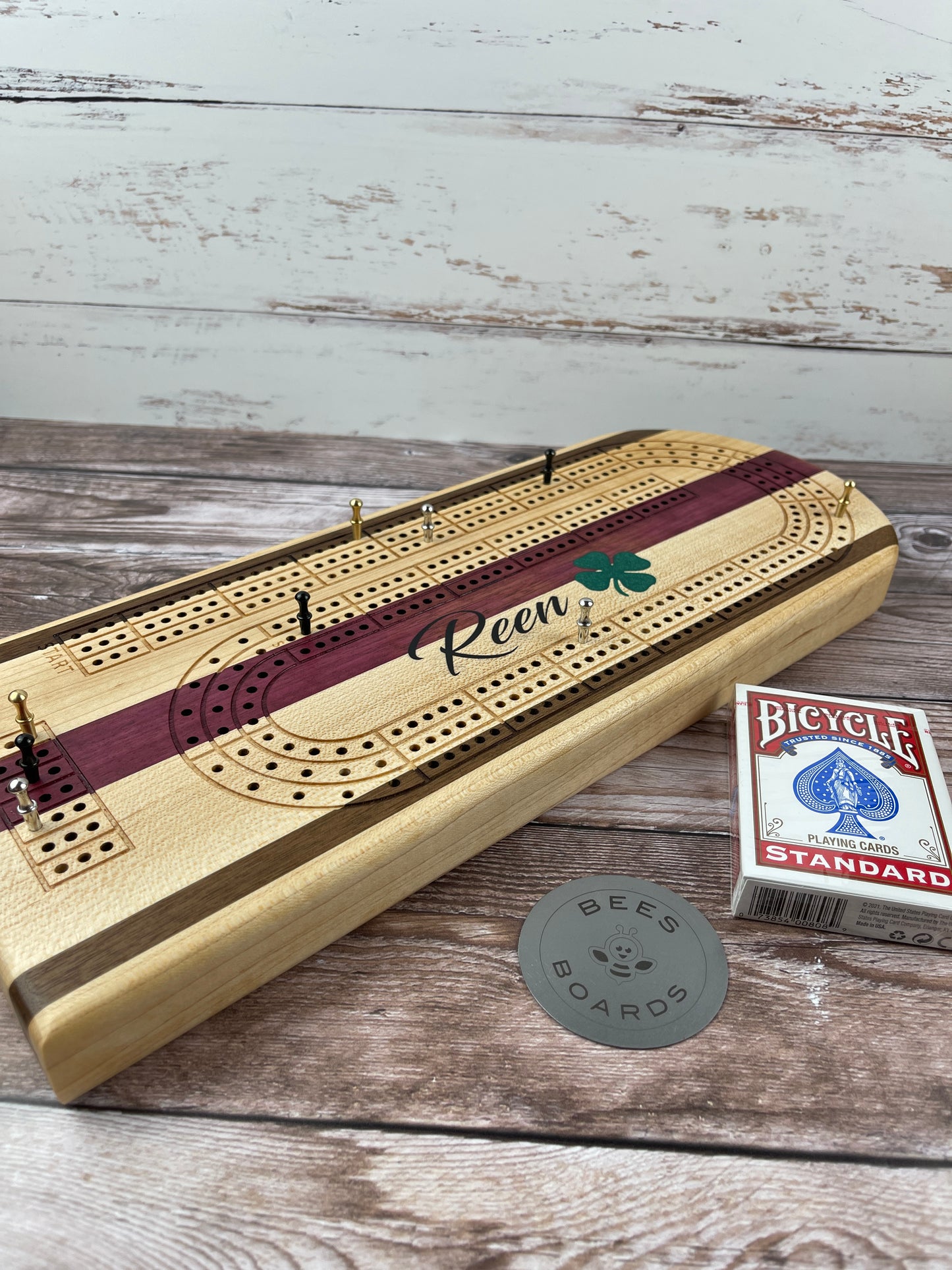 Custom Hardwood Cribbage Board - Designed to your specification