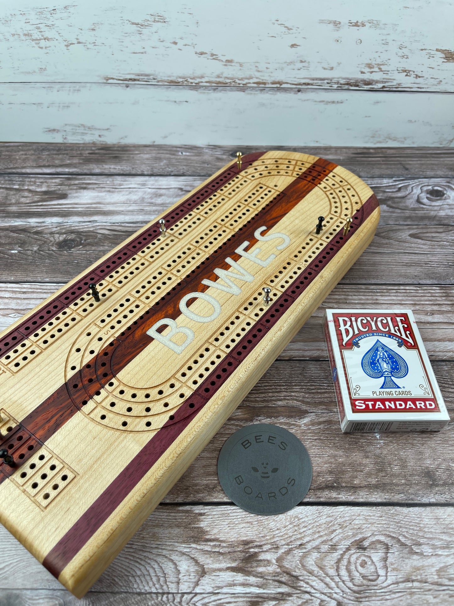 Custom Hardwood Cribbage Board - Designed to your specification